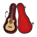 Mini Miniatyr Trä Akustisk Gitarr Musikinstrument