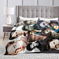 Miniatyrbilde 4 av 5: Edward Cullen Multifunksjonell teppe, supermykt, fluffy, varmt, koselig, plysj, tykt, for barneseng sofa