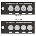 Miniatyrbilde 5 av 5: 1 stk. 4-kanals 3-pin XLR Audio og DMX over Nettverkskabel Forlenger, DMX512 Nettverkssignal Forlenger, Hann