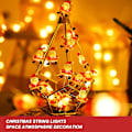 Miniatyrbilde 5 av 5: Batteridrevne julelys, 2m 20 LED julelys, soveromslys, 2 moduser (varm hvit)