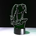 Miniatyrbild 5 av 5: Wekity 3D djur flodhäst nattlampa 7 färger byte LED bordslampa skrivbordslampa akryl platt ABS bas USB laddare heminredning leksak födelsedag jul barn