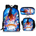 Pikkukuva 1 / 4: 3 kpl/setti jalkapallo tähti reppu opiskelija koululaukku 17 backpack
