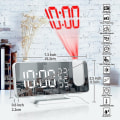 Miniatyrbillede 3 af 5: Radiostyret LED Digital Smart Alarmur Ur Bord Elektronisk Skrivebordsure USB Med 180 Projektion