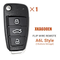 Miniatyrbillede 2 af 5: Universal trådløs fjernbetjening til Xka600en med 3 knapper til A6-type til Vvdi Key Tool