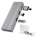 Pikkukuva 2 / 5: 4-in-1 USB-keskitin levytallennustilan kanssa M.2 Dual Protocol SSD USB Type-C -sovitin 10 Gt/s Kannettava telakointiasema PC-tietokoneelle