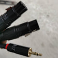 Miniatyrbillede 2 af 5: 3,5 mm Stereo Jack Han til Dobbelt XLR Hun OFC Aux Lydkabel