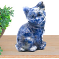 Miniatyrbilde 1 av 5: Edelsten Katt Figur - Krystall Kattunge Figur, Utskåret Helbredende Krystaller Edelstener Kattunge Figur, Blandet Edelsten Katt Utskåret for Samleobjekt Dekor