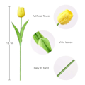 Miniatyrbilde 3 av 3: 10 stk Kunstige Blomster Falske Blomster Tulipan Latex Material Ekte Berøring For Bryllup Rom Hjem Hotell Fest Dekorasjon Og Diy Dekor 8 20pcs