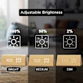 Miniatyrbillede 3 af 5: Digitalt vækkeur, med elektronisk LED-tidsvisning i træ, 3 alarmindstillinger, fugtigheds- og temperaturregistrering, elektriske ure i træ til soveværelset