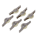 Miniatyrbillede 1 af 5: 6 stk. Hvide Døre Vindues Enkelt Nylon Glidehjul Rulle 62mm Længde