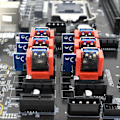 Pikkukuva 4 / 5: Pystysuora PCI-e-nousukortin pidike lukitus PCI-e-kaapelille Orange 1 set of 5