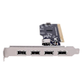 Pikkukuva 1 / 3: 5 Portin USB 2.0 PCI-Hub-ohjainlaajennuskortti 480 Mbps Työpöydän Muunnin NEC720101 Piirisarja Ohjain