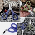 Miniatyrbillede 4 af 5: Fiske Saks i Rustfrit Stål Heavy Duty Saks Multifunktionssaks Til Fiskesnøre Og Kobbertråd 2stk Blå