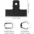 Miniatyrbillede 2 af 5: Sort Bulldog Clips Tykke, 10 Pakke 3 Tommer Lang Metal Binder Papirklips Fil