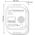 Miniatyrbillede 3 af 4: Kuliltealarm, batteridrevet, gasdetektor med display og temperaturmåler -CN