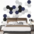 Miniatyrbillede 5 af 5: Selvklæbende akustiske paneler, hexagon lydisoleringsskum paneler C