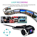 Miniatyrbild 4 av 5: 1080p HD Bil DVR Videorekordare för Wifi Android USB Dold Nattsyn Bilkamera 170 Bred Vinkel Dash Cam G-sensor Förare Dash Cam