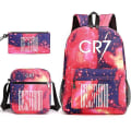 Pikkukuva 1 / 5: Fashion Cr7 3-osainen reppusetti Mochila Uudet opiskelijat Kapasiteetti Koululaukut Kirjalaatikko Matkalaukku M 5 Only Pencil Case
