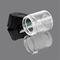 Miniatyrbillede 3 af 5: 2 STK Forstørrelsesglas Lysende Tør Urte Opbevaringskrukke LED Transparent Glas Opbevaringsboks Tilbehør Grøn
