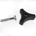 Miniatyrbilde 3 av 5: Trekantmutter for gressklipper, skrue, mutter, trekantgrep, knott, mutter, bolt, reservedeler (svart) (1 stk.)