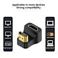 Miniatyrbillede 2 af 5: HDMI-kompatibel adapter 180-graders U-sving-stik til forbedret visningsoplevelse