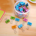 Miniatyrbillede 1 af 5: 40 stk. 19 mm søde udskårne smile-bindere papirclips $40 stk. mini farve metal foldback sjove clips med søde udskårne smileys $40 stk. udskårne