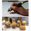 Miniatyrbilde 3 av 5: 60w Digital Display Pyrografi Pen Set Trebrennende Pen Gummiisolasjon Håndverk Verktøysett