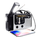 Miniatyrbillede 2 af 5: Am/fm/sw Radio, Solar Håndsving Portable Overlevelsesradio, Genopladelig Batteri Powerbank Usb Mobiltelefonoplader, Camping Lommelygte Lanterne
