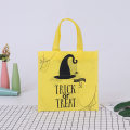 Miniatyrbillede 5 af 5: 4 stk. Halloween-gaveposer i non-woven-materiale, genanvendelige græskar, spøgelsesslot, edderkoppe-tote-taske til Halloween-fest, Halloween-gaver (7,8\" x 7,7\" x 3,3\")
