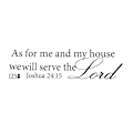 Pikkukuva 1 / 5: As For Me And My House Serve The Lord Seinätarra PVC-tarra Kristillinen