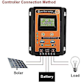 Miniatyrbillede 4 af 5: MPPT solcelleladningsregulator 12V/24V 30A dobbelt LCD-panel batteriregulator (30A) til solcellecontroller
