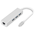 Pikkukuva 5 / 5: Type-c - Rj45 - Usb3.0 -verkkoadapteri Rj45 -verkkokaapeli 100m Hub Hub alumiiniseoskuori