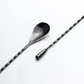 Miniatyrbillede 7 af 8: Cocktail Ske, Rustfrit Stål Bar Teske Lang Skaft Cocktail Shaker Spiral Design Perfekt til Omrøring og Lagdeling af Drikke (Sort) black
