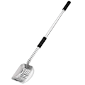 Miniatyrbilde 1 av 5: Metallspade med dyp skuffe og langt håndtak, avtakbar rustfri stål non-stick sil med skum