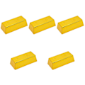 Miniatyrbillede 3 af 3: 5 stk. Simulering Plast Hul Guldbarrer Falsk Guld Mursten Kreativ Kunstig Guldbar Dekorativ Rekvisit Til Fest Aktivitet (gylden)