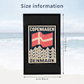 Miniatyrbild 4 av 5: v3 Dansk Flagg - Köpenhamn - Danmark - Retro - Badhandduk Absorberande Badhanddukar Strandhanddukar Stor Super Mjuk 130X80CM ju3