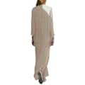 Miniatyrbillede 2 af 3: Dame Trykt Langærmet V-hals Kjole Split Hem Baggy Kaftan Lang Kjole Khaki M