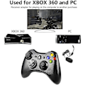Pikkukuva 5 / 5: Langaton ohjain Xbox 360:lle, Xbox 360 Joystick Langaton Peliohjain Xboxille & Slim 360 PC:lle (musta)