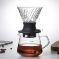 Miniatyrbillede 4 af 5: 600ml Immersion Dripper Switch Glas V60 Hæld Over Kaffemaskine V Form Dryp Kaffedripper Og Fil