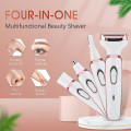Miniatyrbillede 2 af 5: Elektrisk epilator til kvinder, smertefri hårtrimmer til øjenbryn, bikinilinje, næse og ansigt, 4 i 1 sæt White