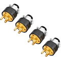 Miniatyrbild 3 av 4: Förlängningssladd Elektrisk Ledningsreparation Ände 15 Amp, 125 Volt | 4 Set Ma HD-515P+HD-515C each*4