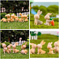 Miniatyrbilde 5 av 5: Mini påskehare - Påskedekorasjon - Mikrolandskap - Ta