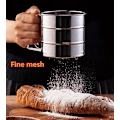 Miniatyrbillede 5 af 5: Melsifter, Rustfri Stål Sifter til Bagning, Dobbeltlags Sifter, Pulver Sukker