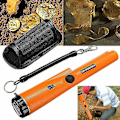 Miniatyrbillede 2 af 5: Håndholdt metaldetektor 360 sidedetektion med LED-pinpoint metaldetektorscanner, gul, 230 x 40 x 40 mm