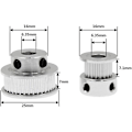 Miniatyrbillede 4 af 5: 4 sæt Gt2 tandremsskiver i aluminium