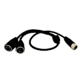 Miniatyrbillede 2 af 5: 19,6\" Din 5-polet Splitter Y-adapterkabel Midi 5-polet Han til Dobbelt Din-5 Hun-yu