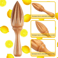 Miniatyrbillede 2 af 5: 2 stk. træ citruspresser citron håndpresser bøg træ håndholdt citruspresser nem at holde køkken juicepresser værktøj manuel appelsin lime citron juice presser