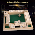 Miniatyrbilde 1 av 3: Deluxe 4-spiller Shut The Box Trettbrett Spill Klassisk Terning Brettspill