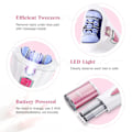 Miniatyrbilde 3 av 5: Smooth Glide Epilator, Bærbar Ledningsfri Barbermaskin, Ansiktshårsklipper, Mini Hårplukker Med Lys (fint Hår)