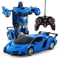 Miniatyrbillede 1 af 4: Fjernbetjent bil, 2 i 1 transformer robotbil, et tryk